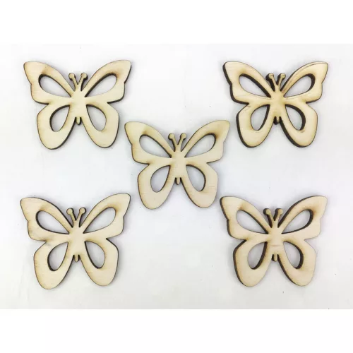 Natúr fa - Áttört szárnyú lepke 4cm 5db/csomag
