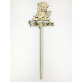   Natúr fa - Beszúrós felirat "Ballagásodra" baglyos