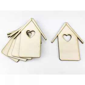 Natúr fa - Kicsi madárházikók  5db/csomag