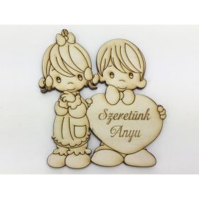 Natúr fa - "Szeretünk Anyu" testvérek 8,5x10cm