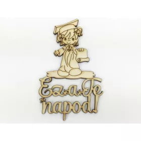   Natúr fa - "Ez a Te napod!" ballagó kislány 8x13,5cm