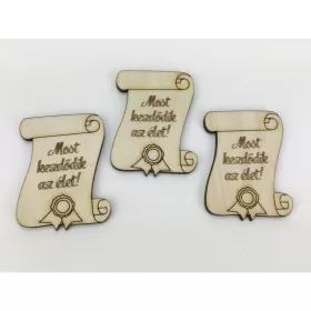   Natúr fa - "Most kezdődik az élet!" pergament 3db/csomag