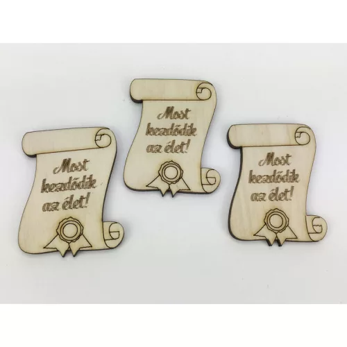 Natúr fa - "Most kezdődik az élet!" pergament 3db/csomag