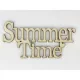 Natúr fa - "Summer Time" felirat koszorúra 10x20cm