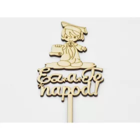   Natúr fa - Beszúrós "Ez a Te napod" kisfiú 32cm