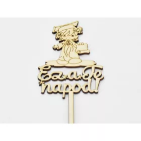   Natúr fa - Beszúrós "Ez a Te napod" kislány 32cm