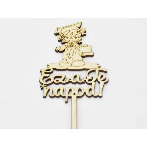 Natúr fa - Beszúrós "Ez a Te napod" kislány 32cm