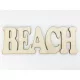 Natúr fa- "Beach" felirat 6x16cm