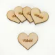 Natúr fa - " Féltelek" gravírozott szív 4x4,5cm 5db/csomag