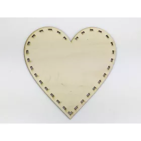 Natúr fa - Szalaggal körbefűzhető szív 20cm