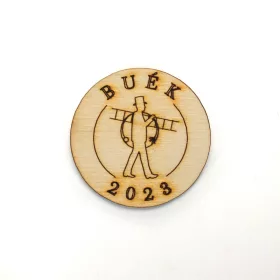 Natúr fa - " BUÉK" kéményseprős tallér 4,5cm