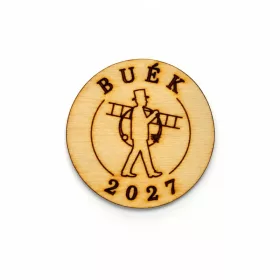 Natúr fa - " BUÉK" kéményseprős tallér 4,5cm