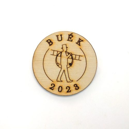 Natúr fa - " BUÉK" kéményseprős tallér 4,5cm