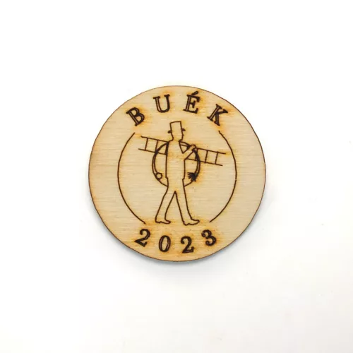 Natúr fa - " BUÉK" kéményseprős tallér 4,5cm