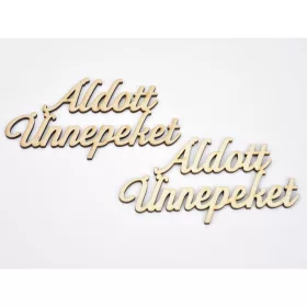   Natúr fa - "Áldott Ünnepeket" felirat  2db/csomag