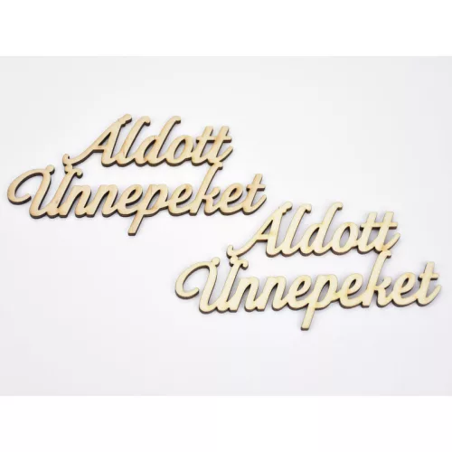 Natúr fa - "Áldott Ünnepeket" felirat  2db/csomag