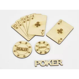 Natúr fa - Poker szett 5db/csomag