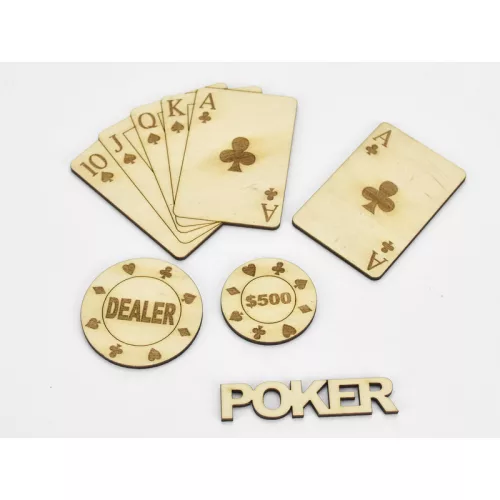 Natúr fa - Poker szett 5db/csomag