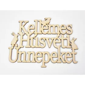   Natúr fa - "Kellemes Húsvéti Ünnepeket" felirat koszorúra 16x20cm