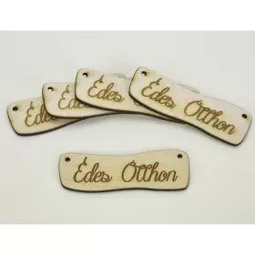   Natúr fa - " Édes Otthon "  hullámos tábla 2,4x7cm 5db/csomag