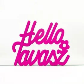 Magenta "Helló Tavasz" felirat 8,5x11cm