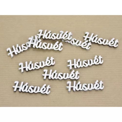 "Húsvét" felirat fehér 1x4cm 10db/csomag