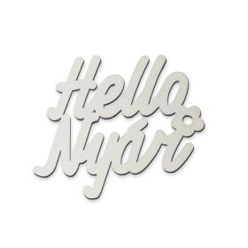 "Hello Nyár" felirat fehér 11x10cm