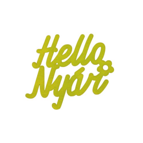 "Hello Nyár" felirat színes lime 11x10cm