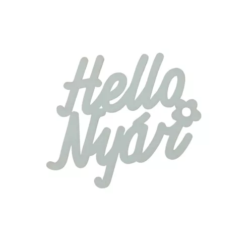 "Hello Nyár" felirat színes menta 11x10cm