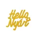"Hello Nyár" felirat színes sárga 11x10cm