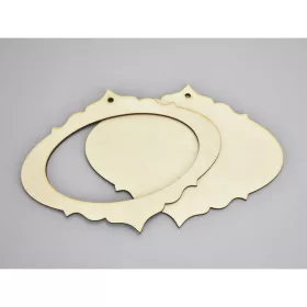 Natúr fa - Csepp forma kerettel 15x18,8cm