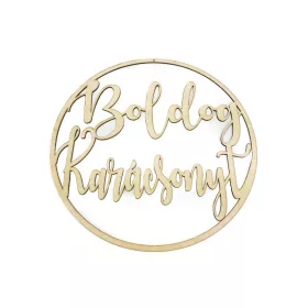 Natúr fa - Boldog karácsonyt körben 37cm