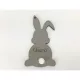 Húsvéti nyuszi egyedi gravírral szürke 8,4x4,6 cm