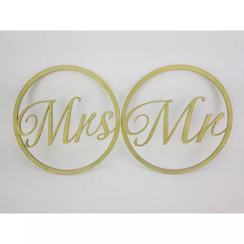 Mr&Mrs karika szett zöld 2db