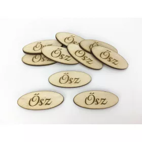 Natúr fa - Ősz ovál tábla 5*2cm 10db/csomag