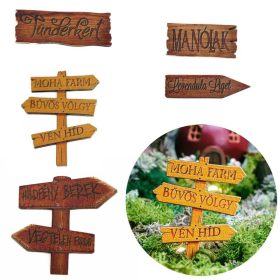 Nyomtatott dekorkarton- Útjelző táblák 5db/cs