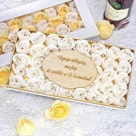   Natúr fa - Nagyszülőköszöntő tábla "Tegnap vőlegény.." 13,5cm