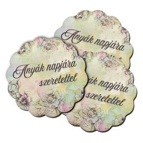   Nyomtatott fa tábla - Virágos tábla - Anyák napjára 3db/csomag