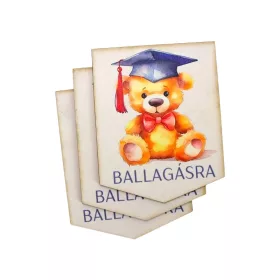   Nyomtatott dekorkarton - Ballagásra macis bookmark tábla 3db