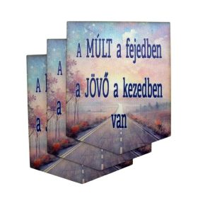   Nyomtatott dekorkarton - "A múlt a fejedben.." bookmark tábla 3db