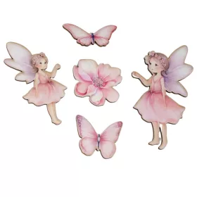 Nyomtatott dekorkarton - Rózsaszín tündér csomag 5db/cs