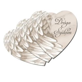  Nyomtatott dekorkarton - Drága Szüleim szív kegyelet 3db/csomag