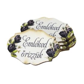   Nyomtatott dekorkarton - Emléked őrizzük kegyelet 5db/csomag