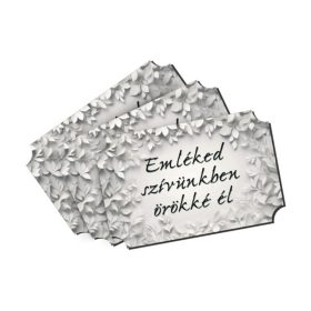   Nyomtatott dekorkarton - Emléked szívünkben örökké él 3db/cs