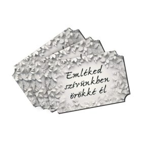   Nyomtatott dekorkarton - Emléked szívünkben örökké él 3db/cs