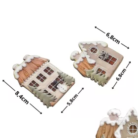   Nyomtatott dekorkarton - Pasztell mézeskalács házikók 2db/csomag