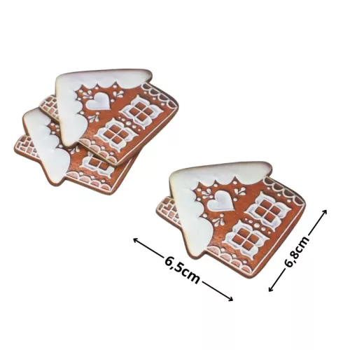 Nyomtatott dekorkarton - Mézeskalács kunyhó 3db/csomag