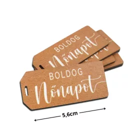   Nyomtatott dekorkarton - Boldog nőnapot scrapbook táblák 5db/cs natúr
