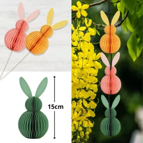   Nyomtatott dekorkarton - Nagy papírhatású nyuszi táblák 15cm