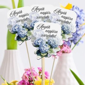   Nyomtatott dekorkarton - Anyák napjára szeretettel virágos tábla 4db/cs